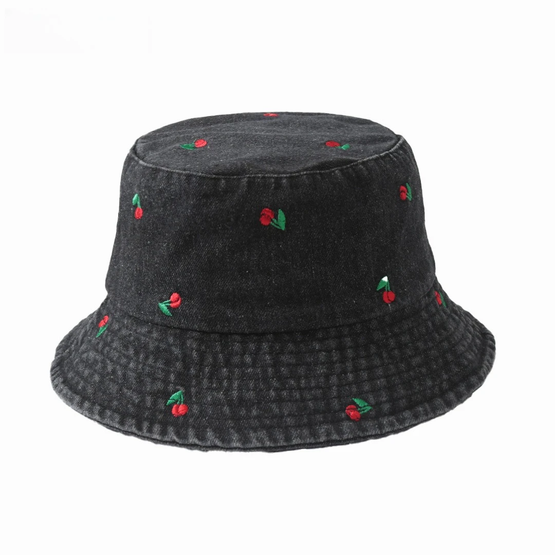 Beliebte kleine Gänseblümchen bestickte Baumwolle Sommer Jeans Eimer Hut Kappe für Frauen Frühling Fischer Hut Outdoor-Reise Sonnenschutz Geschenk – Detail 13