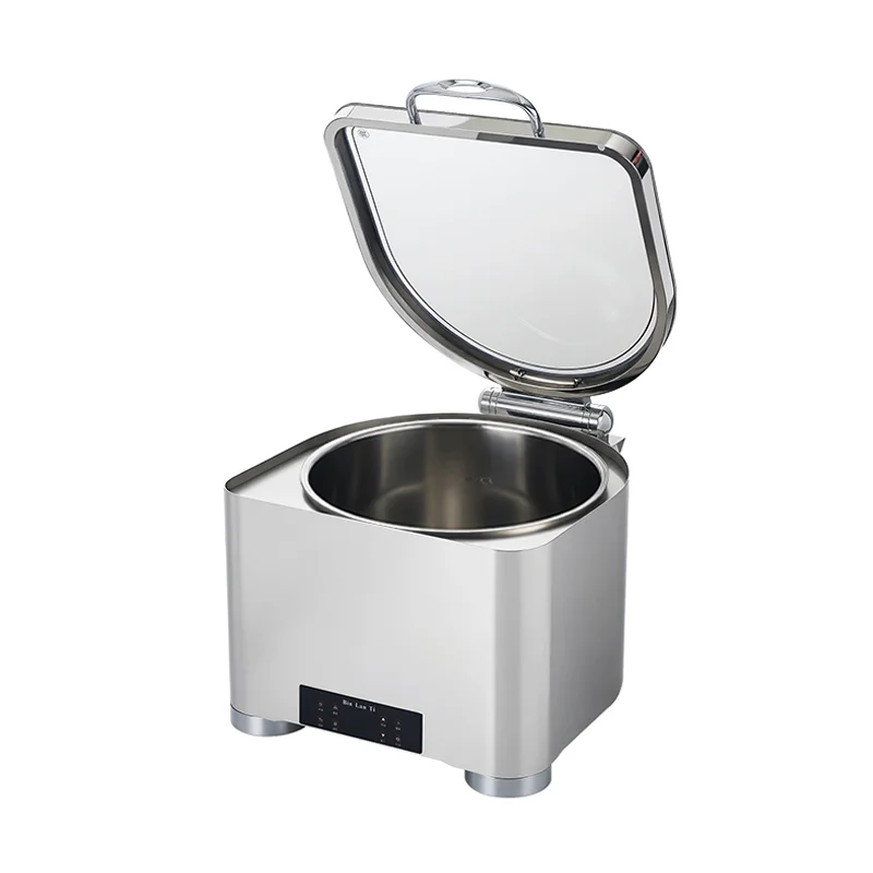Temperature Control 304 Stainless Steel Circular Plates 20L Silver Buffet Hot Food Warmer Smart Digital Control 1 Year Warranty