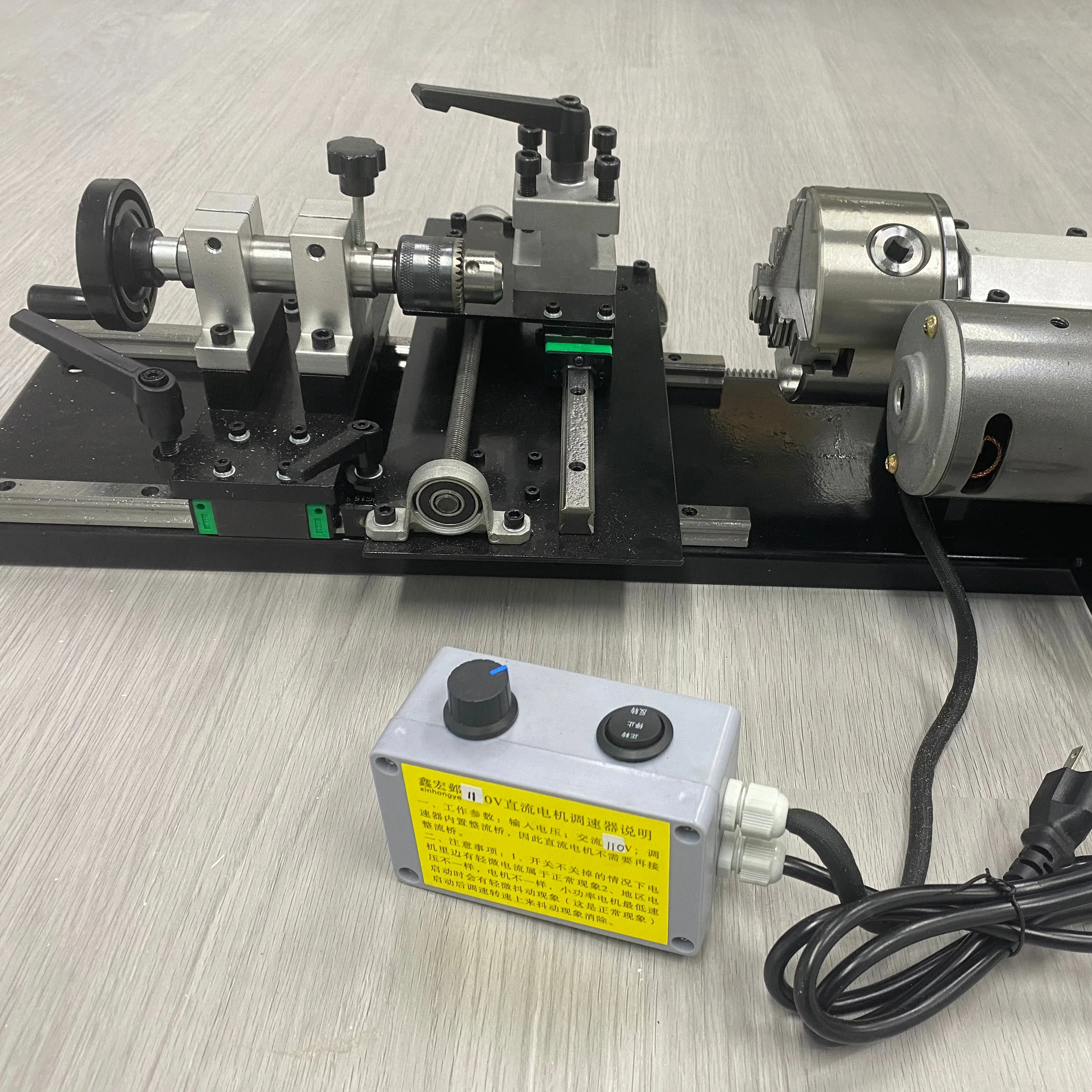 2024 Popular FS-7075D Variable Speed Billiard Cue Snooker Pool Repairing Lathe Machine
