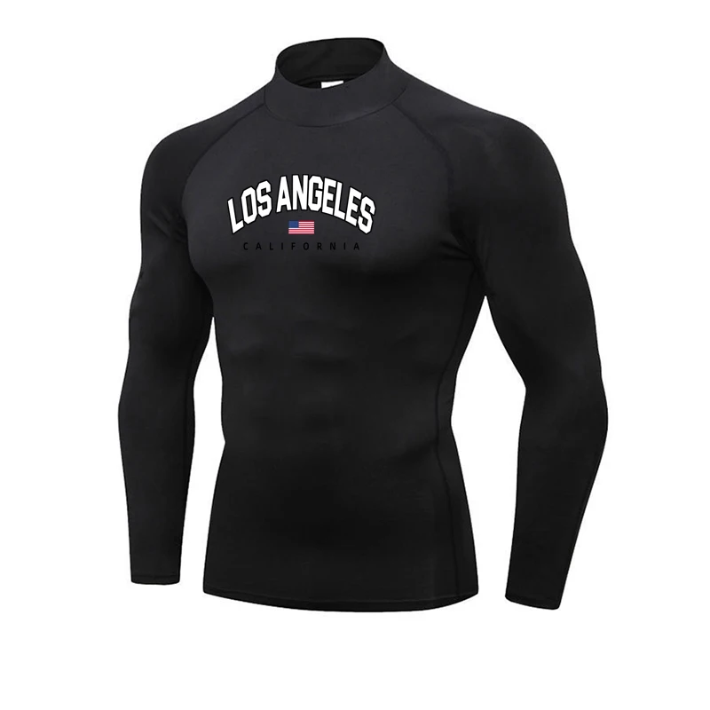 

Compression Stretch Running T-Shirts Mens Sport Long Sleeve Quick Dry Autumn Clothing Gym Bodybuilding Fitness Muscle Shirts