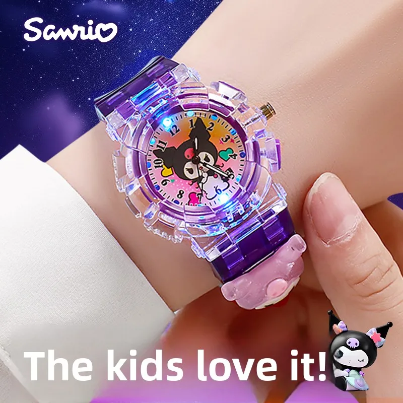 ساعة سانريو كورومي للأطفال - لعبة إلكترونية مضيئة لفتيات رياض الأطفال، فكرة هدية العيد