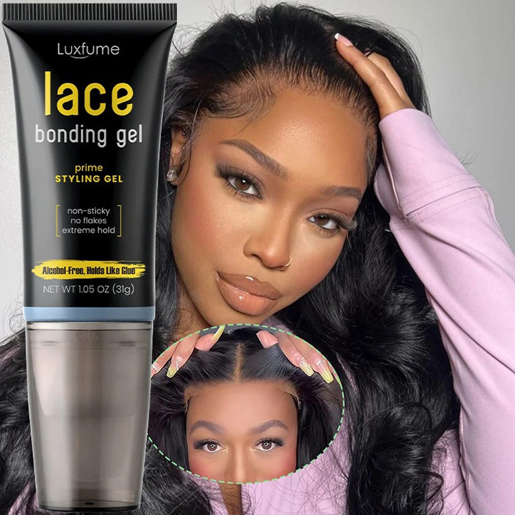 31G Strong Hold Waterproof Lace Wig Glue Invisible Bonding Gel for Wig Installation Prime Styling Hair Gel for Lace Wigs Remover