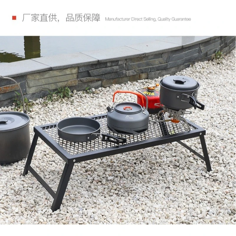 Stainless Steel Folding Tables for Outdoor and Picnics Self Driving Tours Portable Handheld Folding Camping Table Display Table