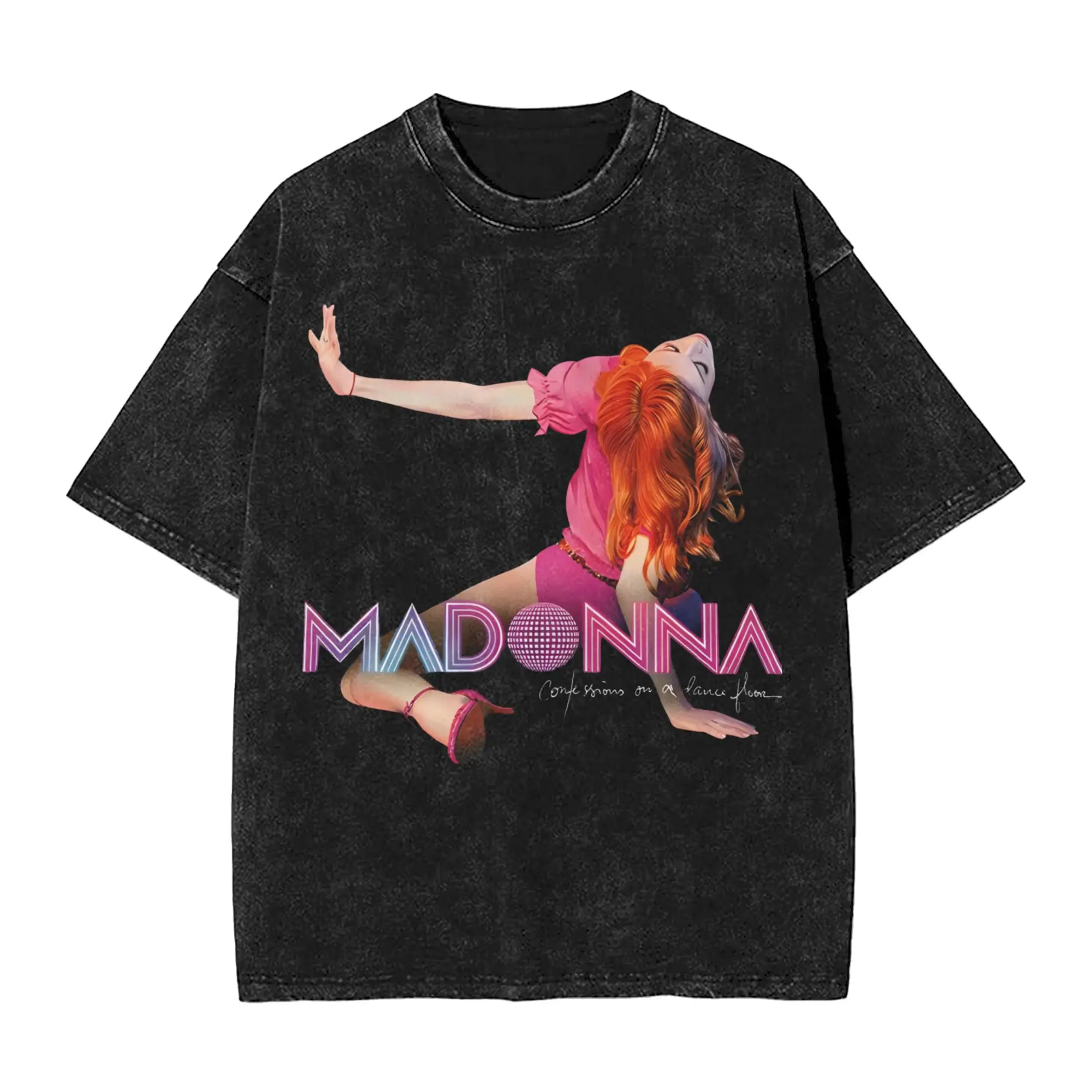 Y2K Singer Madonnas T Shirt Hip Hop Washed Cotton Street T-Shirts  Retro for Men Women Tops Streetwear Summer Tee Shirt
