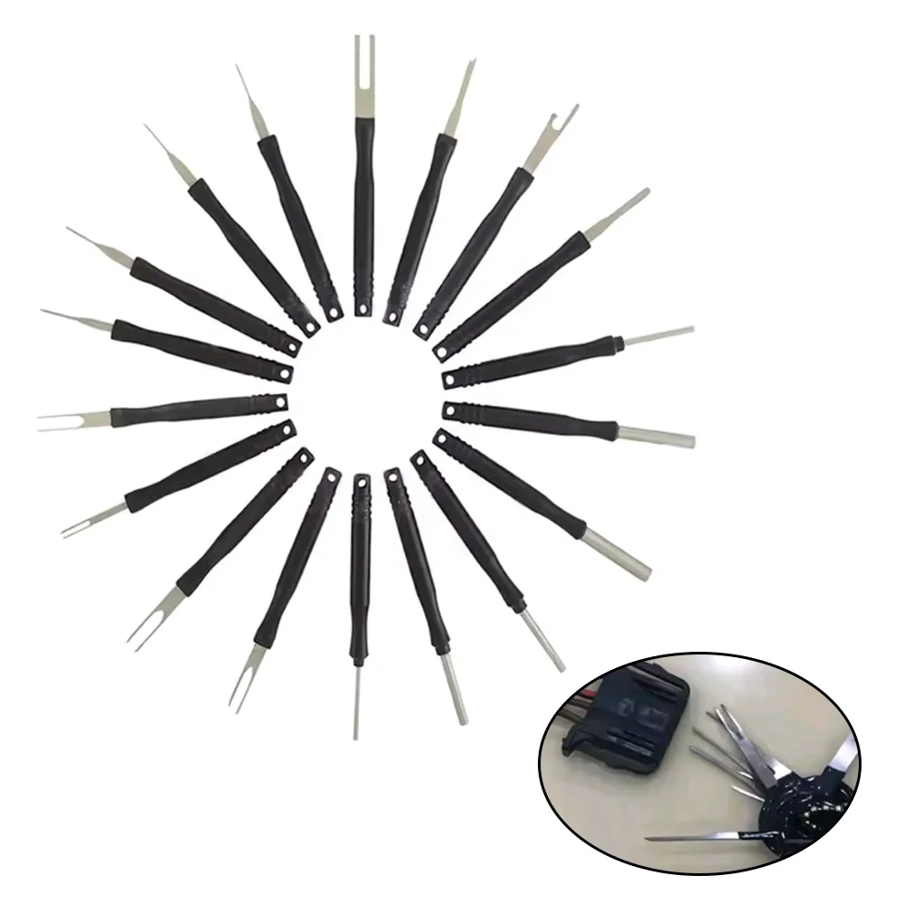 

18Pcs Car Terminal Removal Kit Auto Cable Plug Remove Pin Puller Electrical Wire Crimp Disassembly Repair Inspection Tools