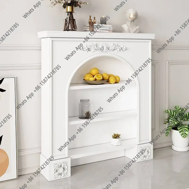 N68 Granular art paint fireplace European-style entrance cabinet French ornament living room decorative cabinet dining side cabi