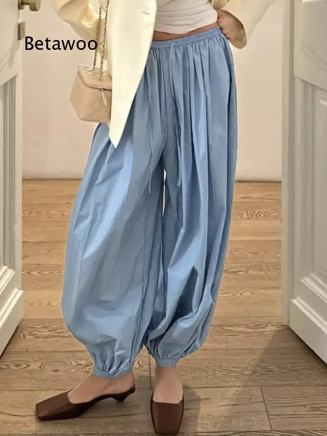 Women Fashion Personality Harem Pants Loose Elastic Cuff Jogger Trousers Casual Bottoms For Daily Shopping Walking And Multiple