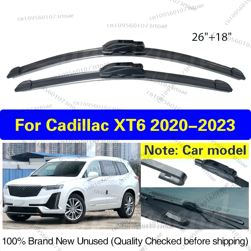 

Car Wiper For Cadillac XT6 2020 2021 2022 2023 Front Windshield Wiper Blades Windscreen Clean Window Car Accessories 26"+18"