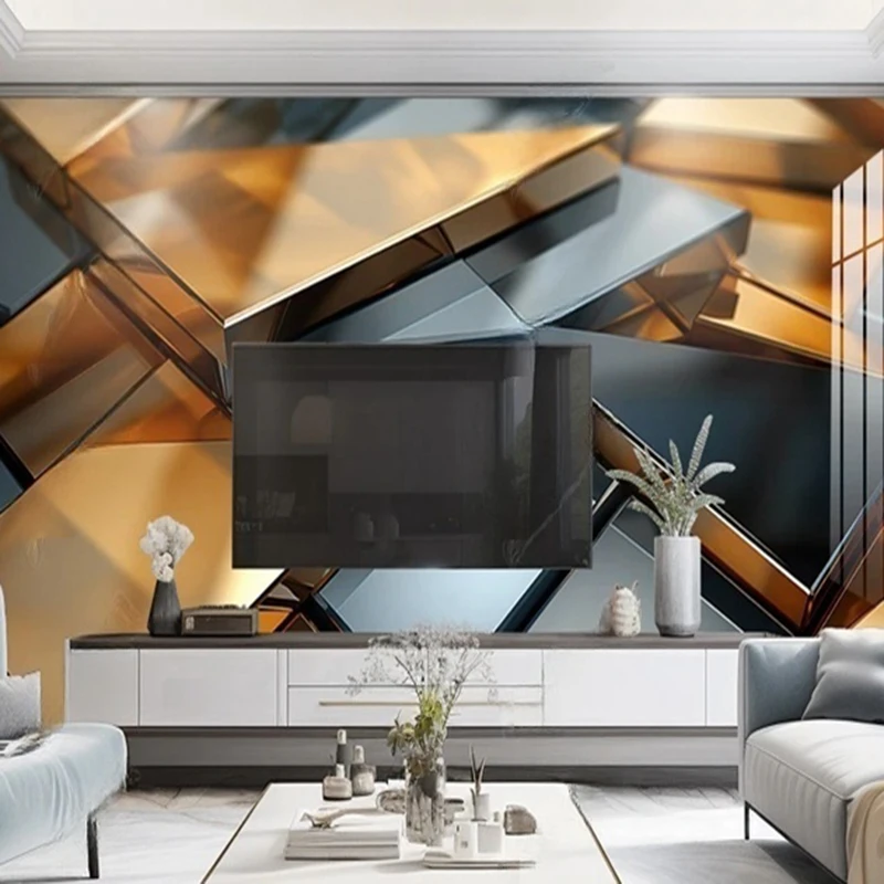 

Custom Size Photo Mural Modern Style Abstract Wallpaper 3D Stereo Geometric Pattern Decor Background Painting Building Supplies