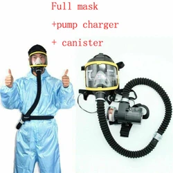 Protective Electric Constant Flow Supplied Air System Gas Mask Respirator Workplace Safety Supplie Full Face Gas Mask Respirator