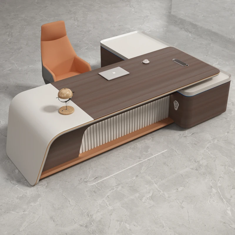Modern Luxury Manager Drawers Computer Desks Lamp Organizer Executive Table Study Organizer Mesa Para Computador Home Office