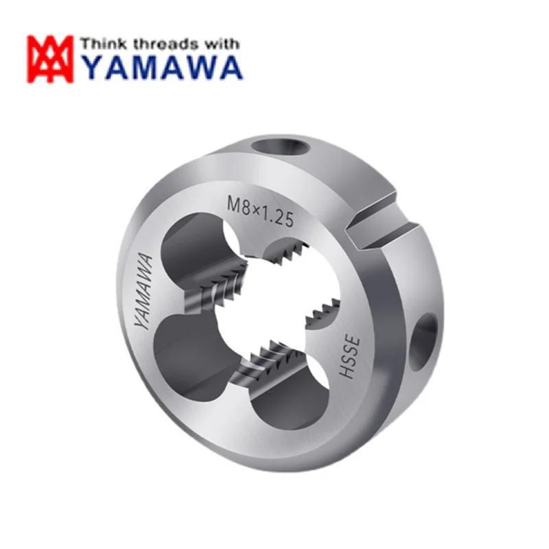 Japan 1PCS YAMAWA Original HSSE Round Die M0.8 M2 M2.5M3 M4 M5 M 6M8 M10 M12 M14 M16 Machine Screw Threading Dies