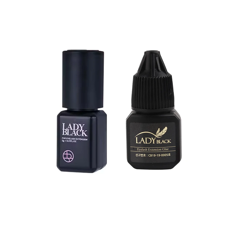 NEWCOME 1 Bottle 5ml Eyelash Extension Lady Black Glue 3-4S Drying Eyelash Extension Over 6 Weeks for Makeup professionals