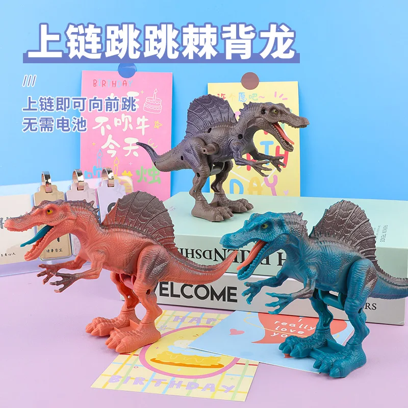 

Креативная заводная игрушка-дракон с колючей спинкой, мультяшная имитация животного, динозавр будет прыгать, дети учатся ползать, развивающие игрушки
