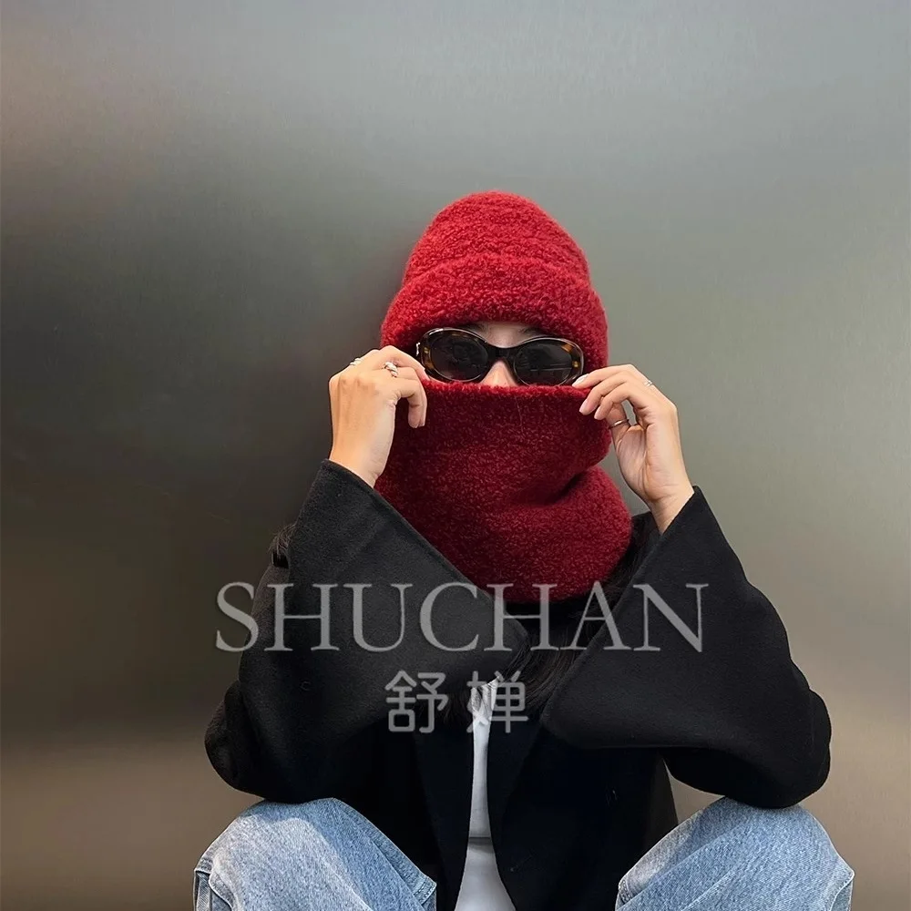 قبعة باردة متعددة الاستخدامات للخريف والشتاء، قبعة محبوكة دافئة للنساء، قبعة حماية الأذن الصلبة، حقيبة رأس ATM