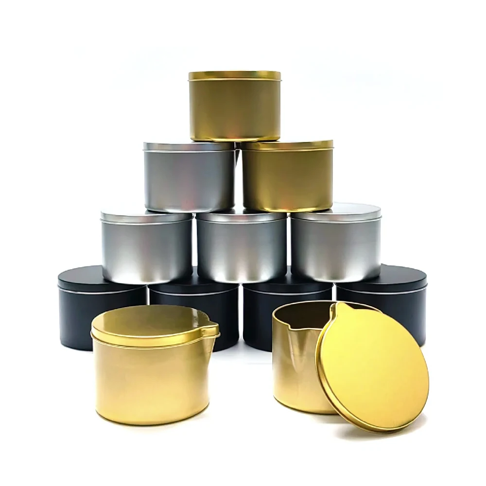 

Candle Jar Empty Bulk,Pour Spout Container Tins Empty Storage Box,DIY Aromatherapy Massage Manufacture of Candles Making Jars