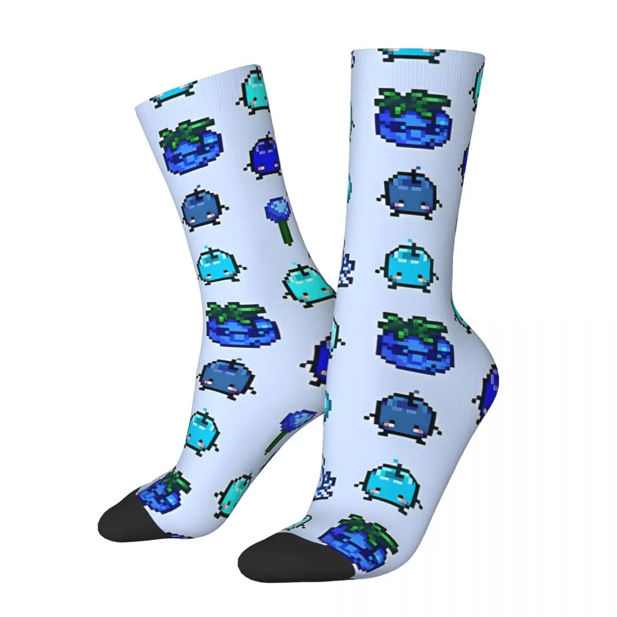 Vintage Blue Junimo Set Crazy Men's compression Socks Unisex Stardew Valley Harajuku Seamless Printed Novelty Happy Crew Sock