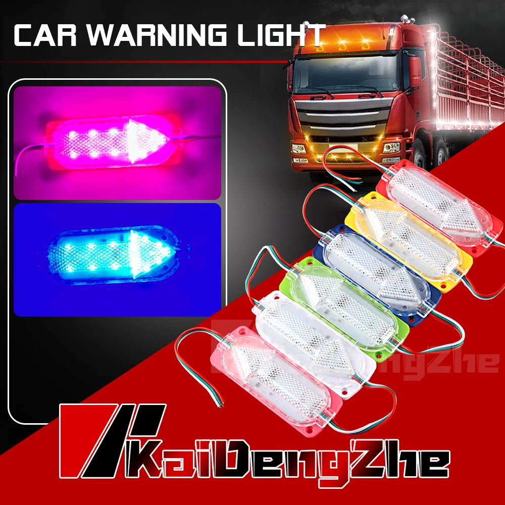 

10PCS 12V Car Flashing Arrow Indicator Light Motorcycle LED Turn Signal Tail Lamp Warning Side Light For Truck Van SUV Trailer