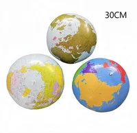 30cm Inflate Globe Beach Ball Toy Map Education Geography Teaching Balloon Props Kid Birthday Gift Water Pool Air Globos Ball 6