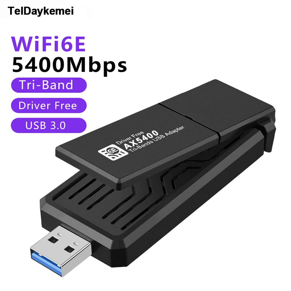 

AX5400 игровой адаптер USB 3.0 WiFi 6E для Windows 10 11