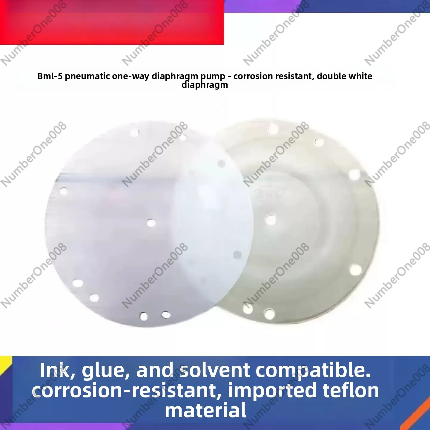 4Pcs PTFE Diaphragm Replacement for BML-5/BML-10 Pneumatic Pump, Air Operated Double Diaphragm Pump Parts