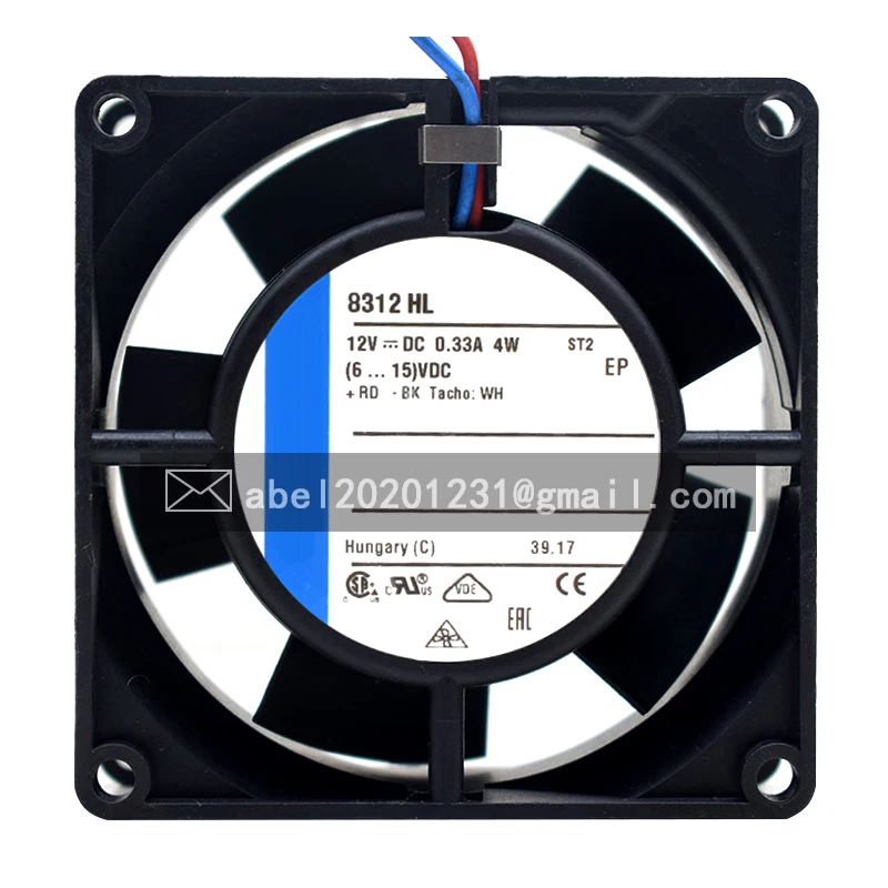 

BRAND NEW ORIGINAL 8312HL 8312 HL DC 12V COOLING FAN COOLER 8032 8CM 80*80*32MM