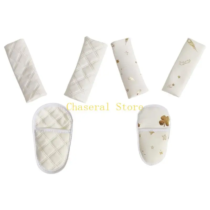 

E7CE 1 Set Strollers Shoulder Pad Sleeve Crotch Guard Removable Washable Accessories for Infant Strollers Enjoy Comfort