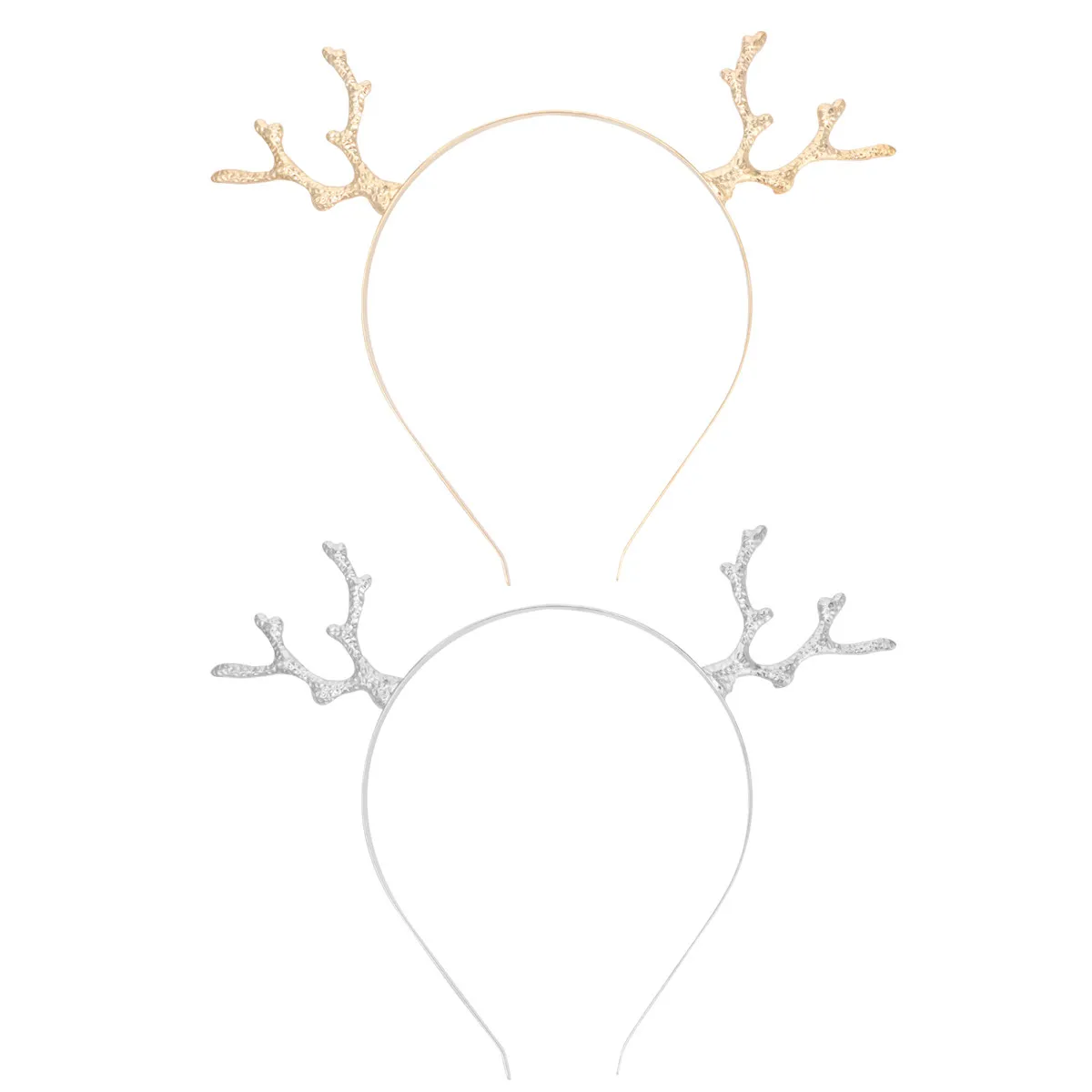 2Pcs Xmas Antler Hair Clasp Realistic Holiday Headband for Christmas Party Winter Event Decor Kids Adult Accessory