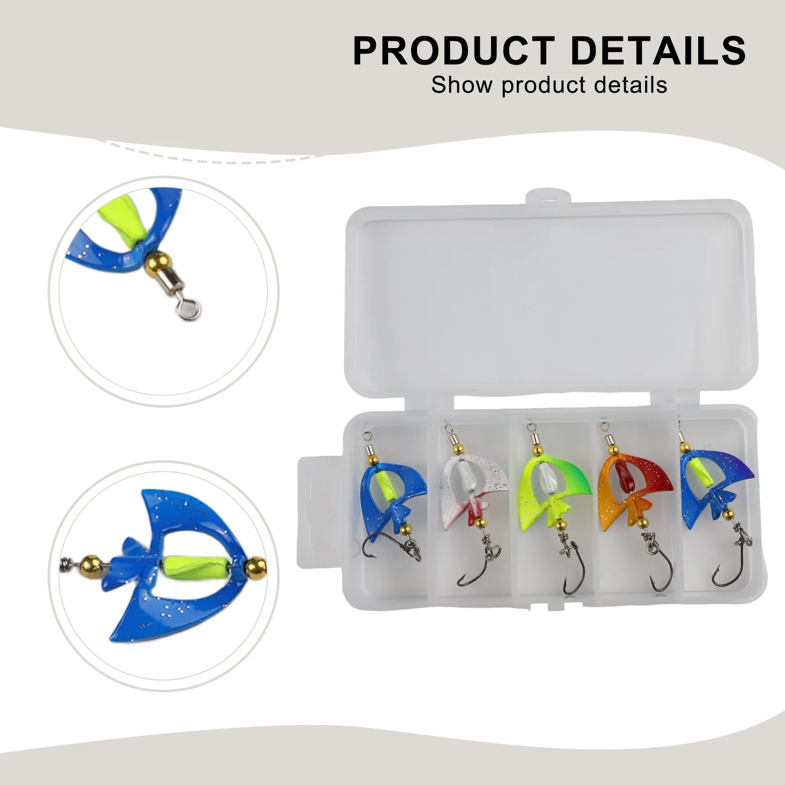 360 Rotating Lure Rotating Fish Lure Realistic Design High Reflection Fishing Bait Fishing Equipment 6.8cm 3.8g