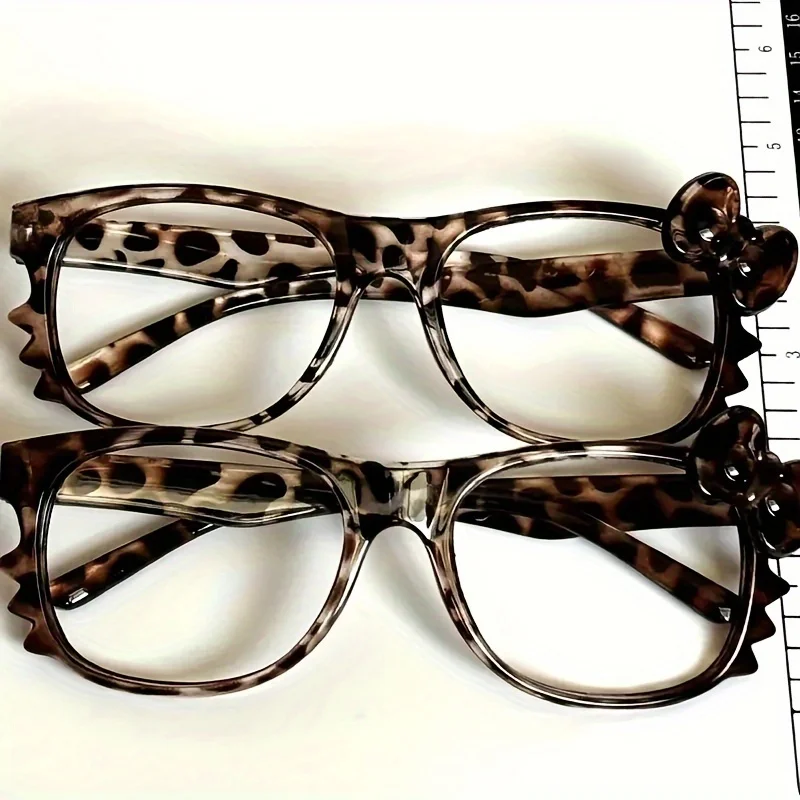 2-piece Set, Fashionable Eyeglass Frame for Men and Women Cute and Retro Y2K Style Glasses