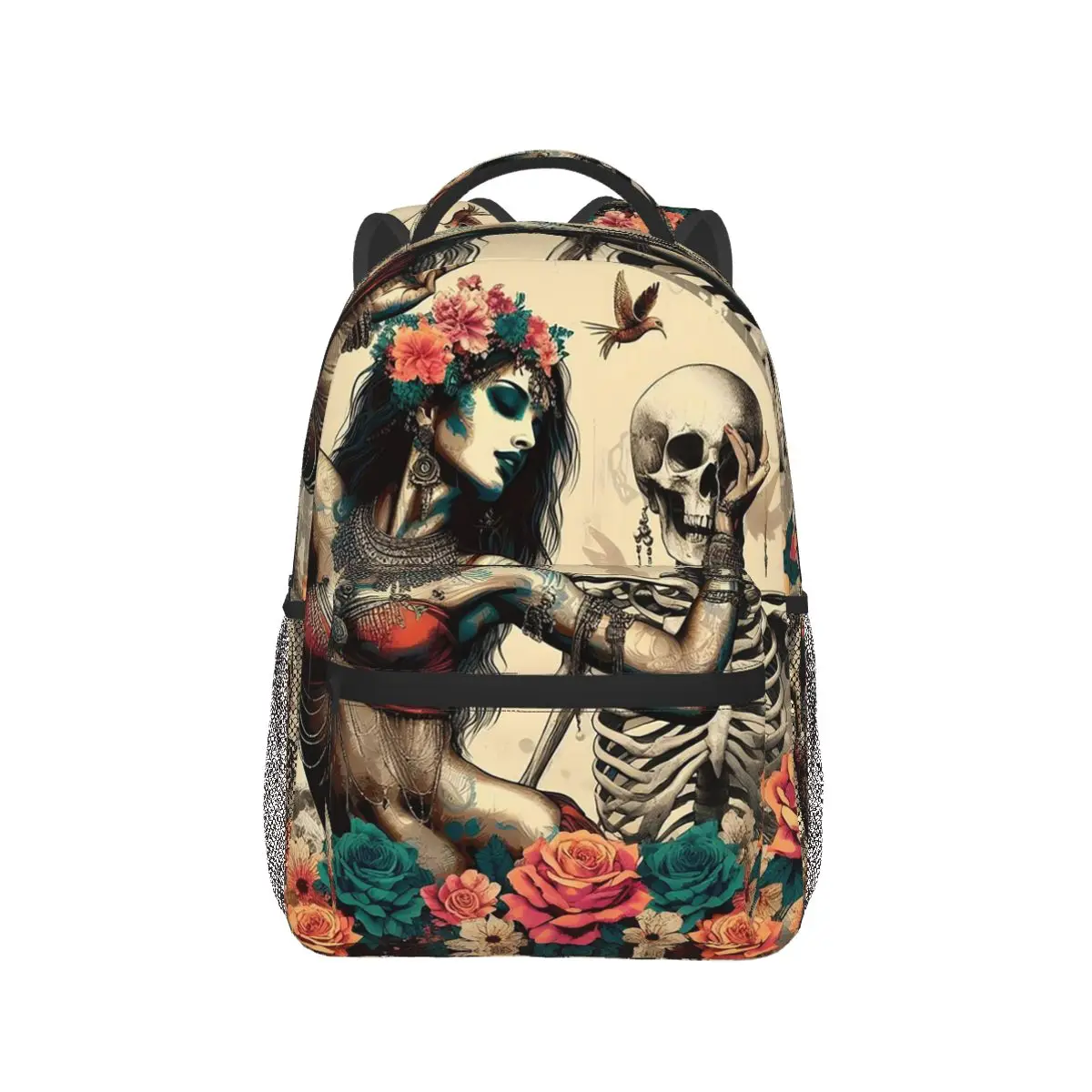 Alexander Gothic Las Elegantes Girls Day Of Dead Skull Zaini Ragazzi Ragazze Bookbag Studenti Borse da scuola Zaino Borsa a tracolla