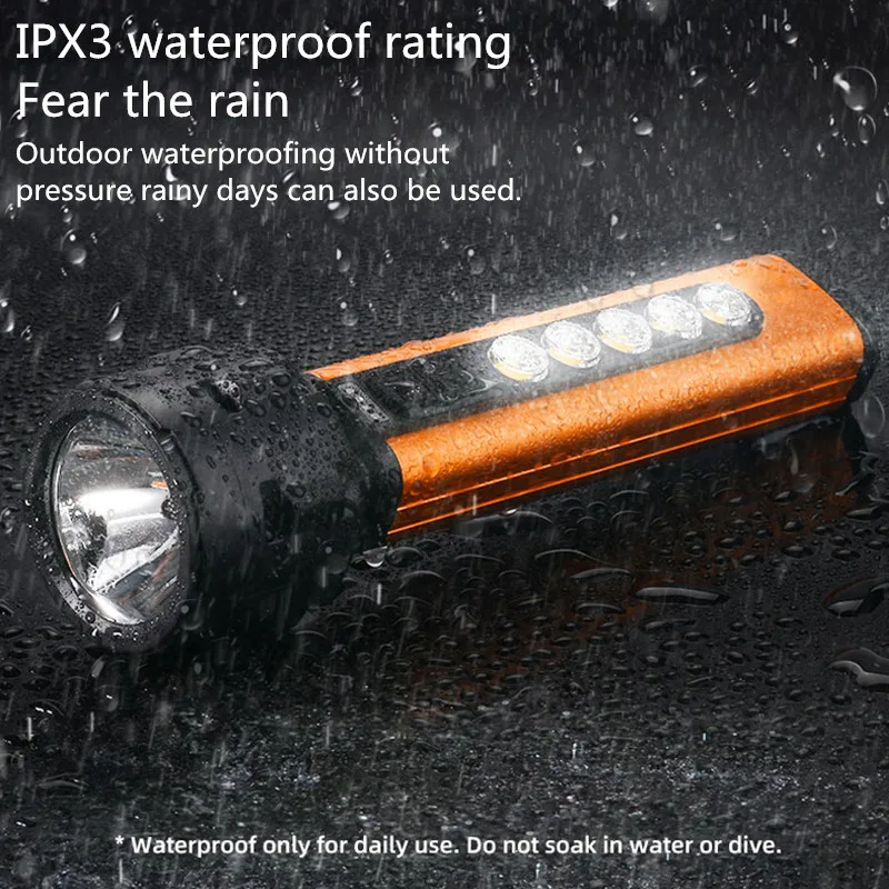 Super Powerful LED Flashlight USB Rechargeable Waterproof Light Built-in Battery COB Lamp Bead Ultra Bright Lantern Camping