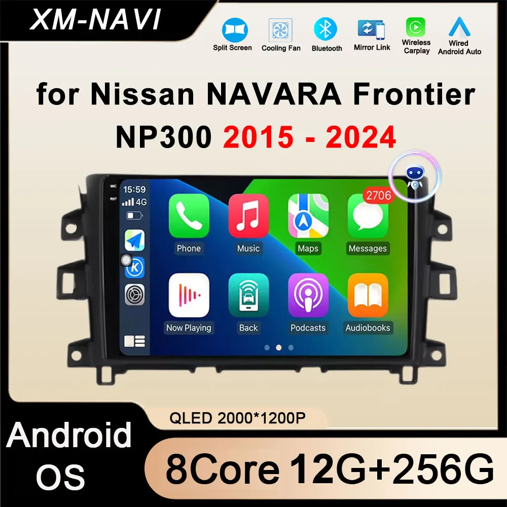 

Автомагнитола Android 16 для Nissan NAVARA Frontier NP300 2015-2024 с 4G, мультимедиа, видео, GPS-навигацией и QLED-экраном
