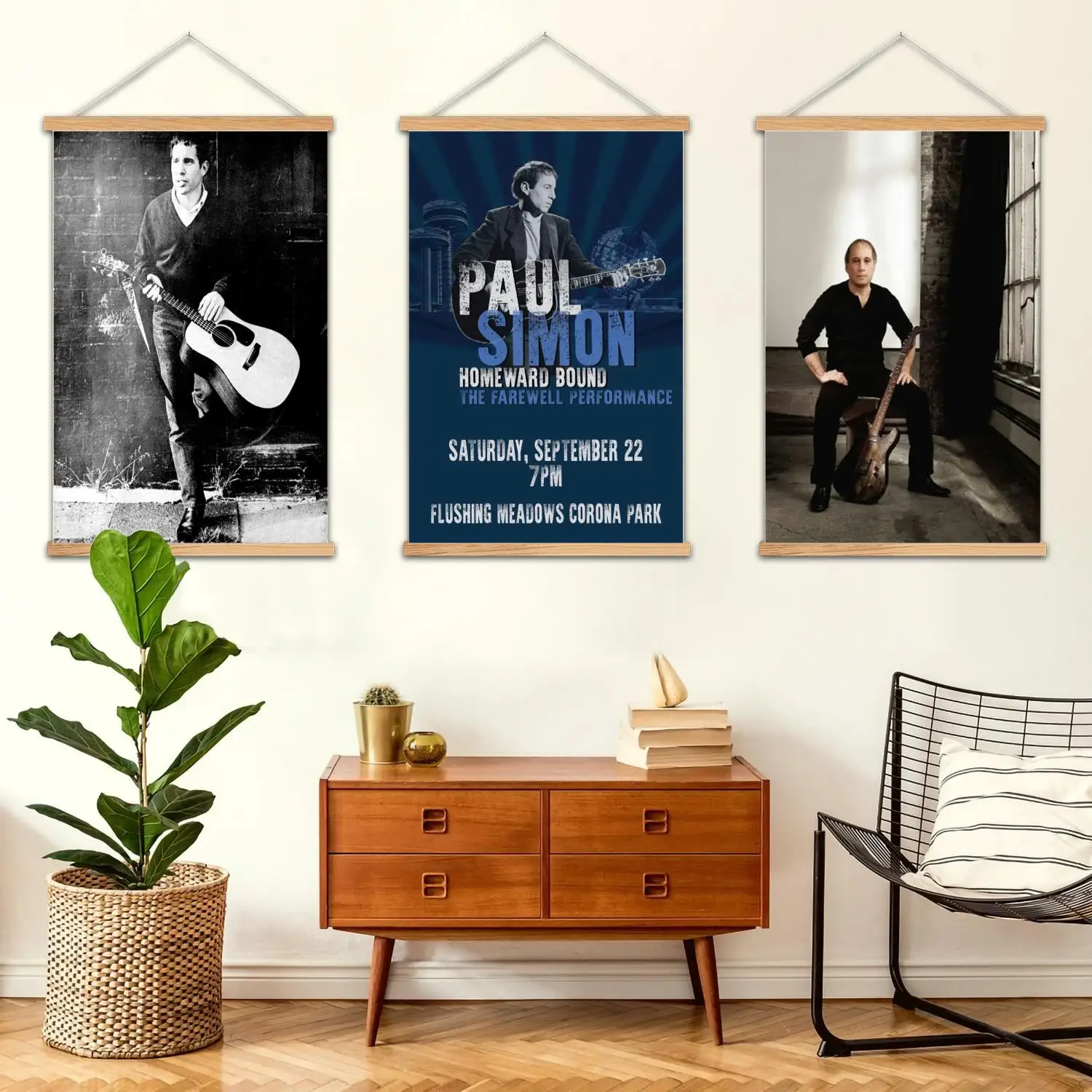 Paul Simon Framed Wall Painting Canvas Art Poster and Wall Art  Modern Family Bedroom Decor Posters,Decorative painting