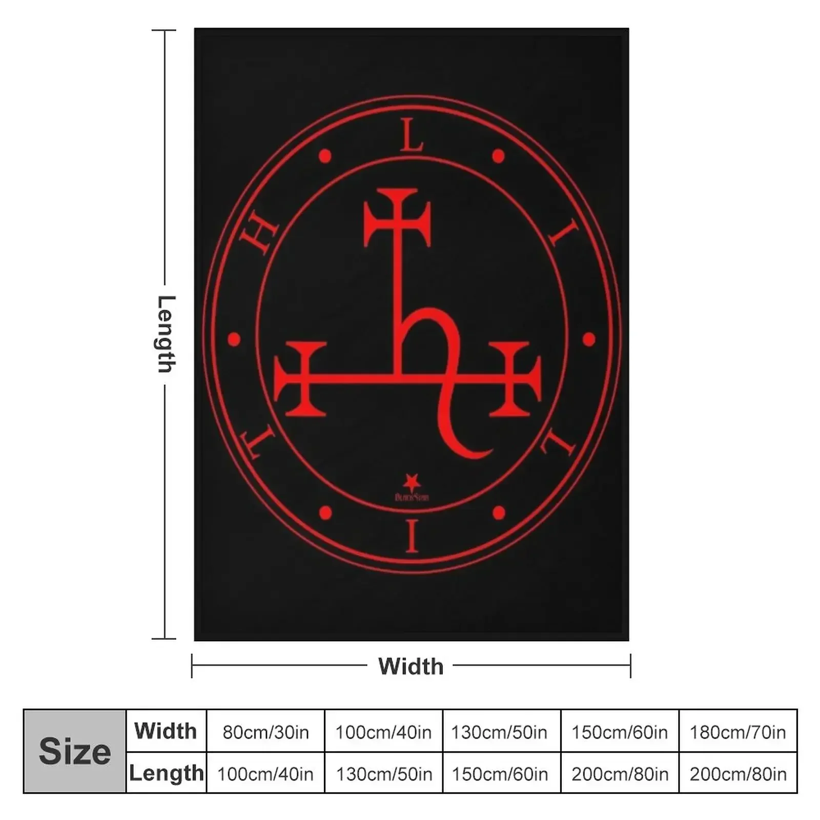 Sigil of Lilith Throw Blanket couch cozy soft plush fuzzy picnic outdoor blanket