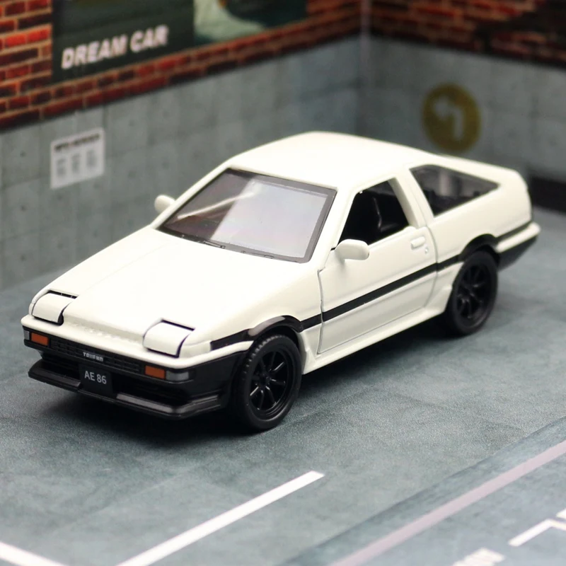 1/37 Toyota AE86 Modello di auto sportiva in lega Pressofuso in metallo Auto da corsa Veicoli Modello di simulazione Collezione in scala in