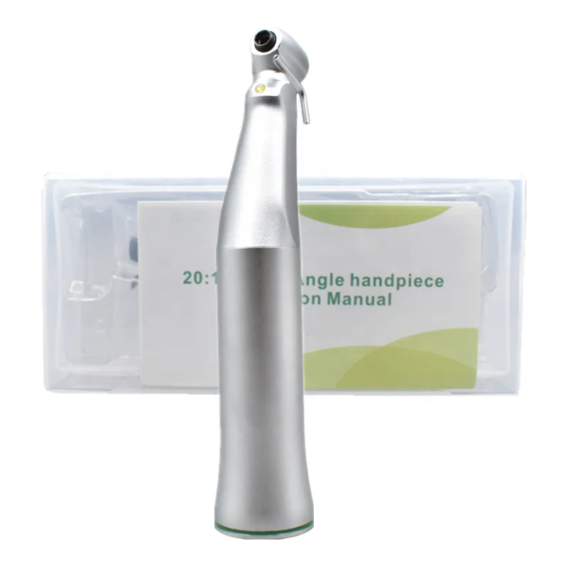 

Dental Implant Handpiece 20:1 Reduction Contra Angle Hand Piece Single Water Spray with Self-generator LED