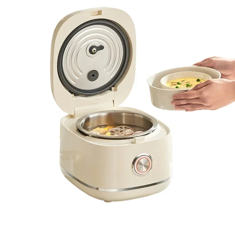 220V 3L หม้อหุงข้าวไฟฟ้าในครัวเรือนอาหารเครื่องทําอาหาร 0 เคลือบ 316L สแตนเลสด้านใน