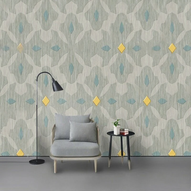 European Minimalist Stylish Fabric-Patterned Floral Hotel Luxury Home Decoration Poster Mural Living Room Sofa Background Wall