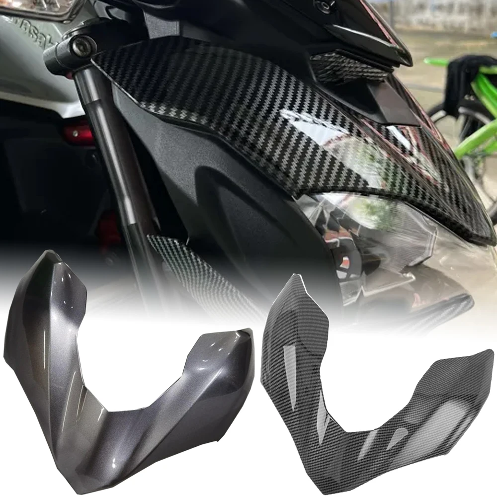 

Motorcycle Accessories Front Upper Headlight Fairing Beak Cowl Cover Extension Winglets For Kawasaki Z900 2017 2018 2019 Carbon