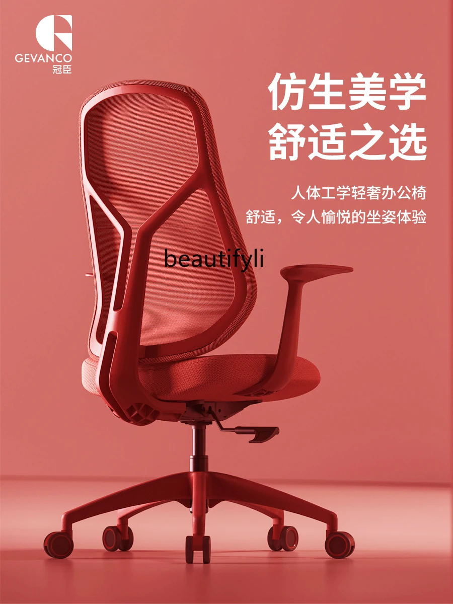 Home Office Chair Breathable Seat Ergonomic Chair Comfortable Long-Sitting Study Cosmetic Chair