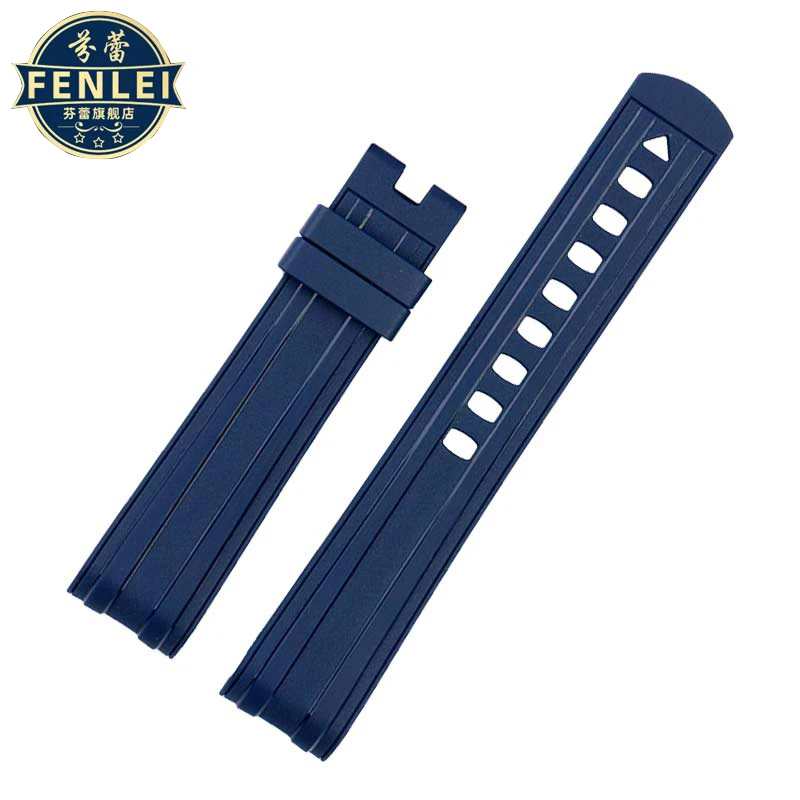 20mm 22mm Rubber Watch Strap Curved End For Omega Seamaster 300 AT150 planet ocean 007 Waterproof Diving Men Silicone Watch band