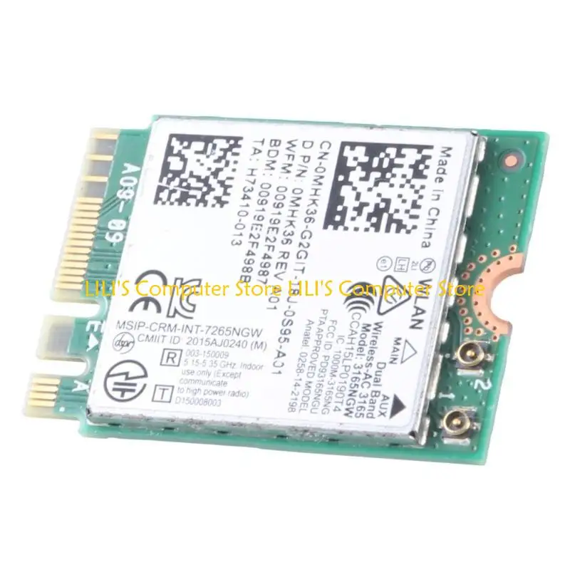 

A52B 0NHK36 3165 M.2 WIFI CARD для 7447 7559 5457 3467 7467 7460 3468 5579 5578 Ноутбуки