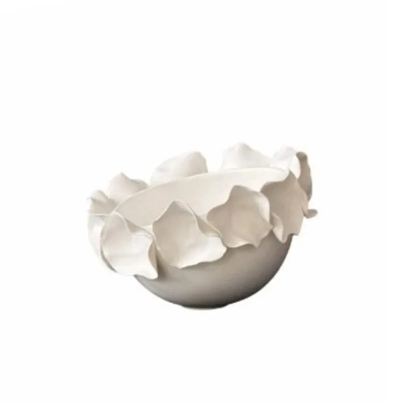 Ceramic Vase Three-dimensional Petal Handcrafted Ceramic Jar Flowerpot Irregular Handicrafts Flower Vases Home Decoration