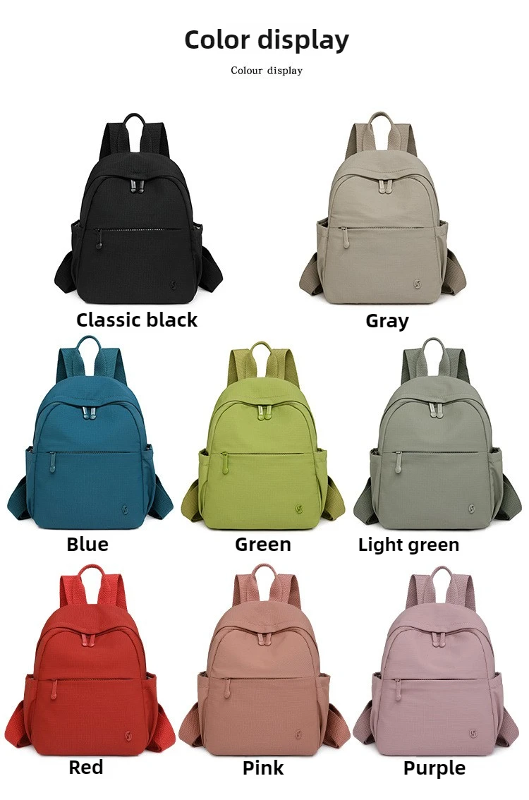 Stilvoller, minimalistischer Rucksack für Damen, leichte Reisetasche mit Telefonschlüsselaufbewahrung, kleiner, schicker Rucksack – Detail 7