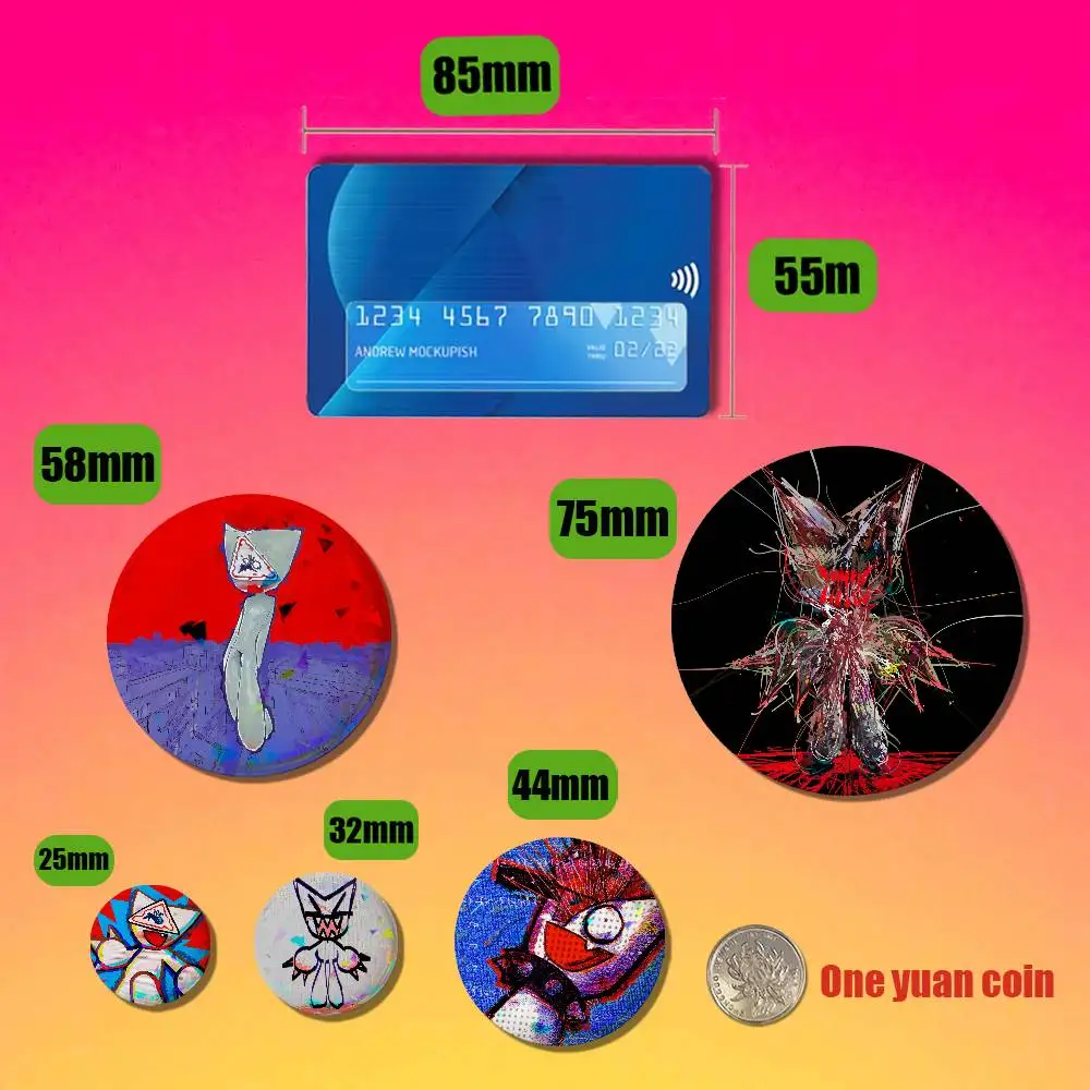 For Femtanyl MAGFEST Badge Cover Custom Pin Insignia Emblem Round 32mm Button Hats Laser Film