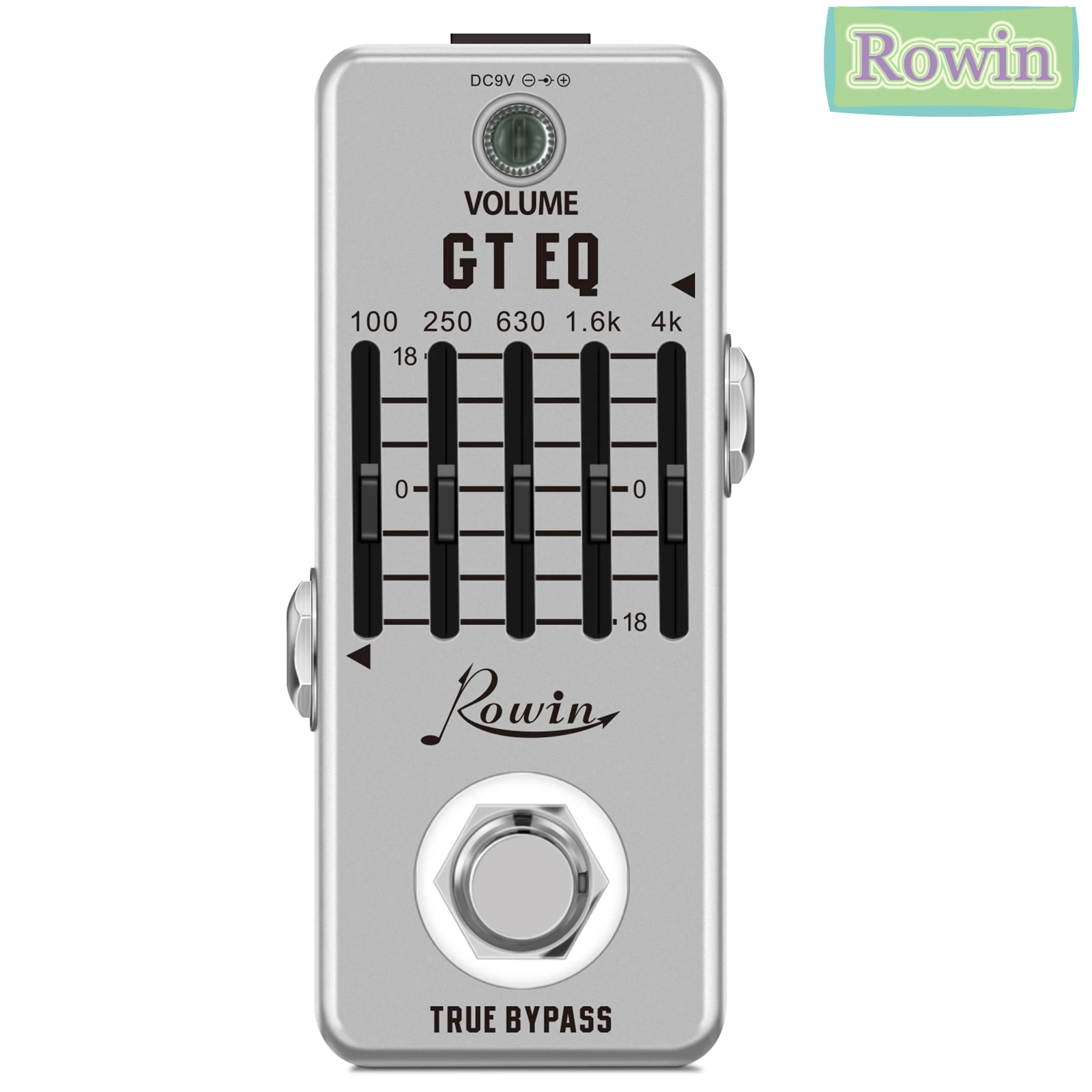 

Педаль эквалайзера Rowin, 5-полосный параметрический эквалайзер, педаль эффектов для гитары, частотный компенсатор ± 18 дБ, диапазон для мини-дюймовой педали