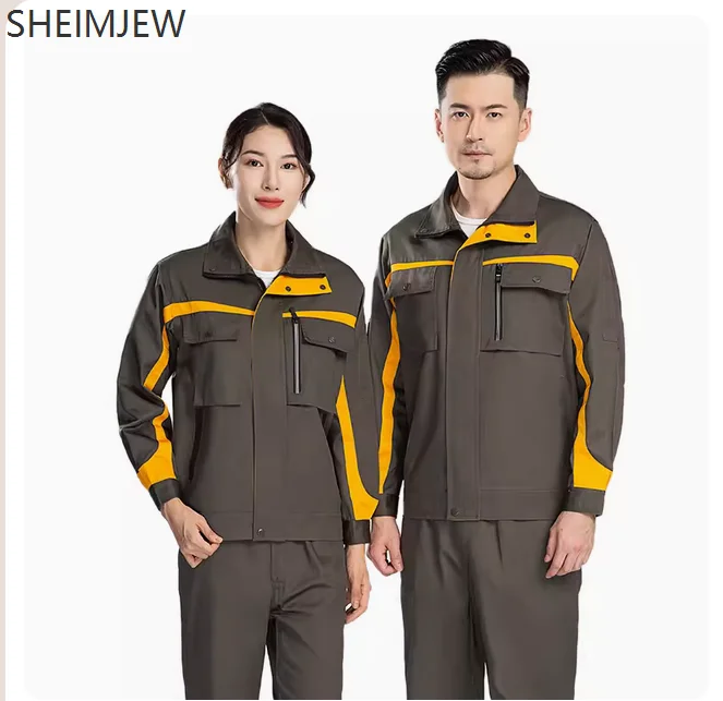 Unisex Autumn Winter Work Clothes Thickened And Wear-resistant Labor Protection Suit Auto Repair And Decoration Welding Work Set