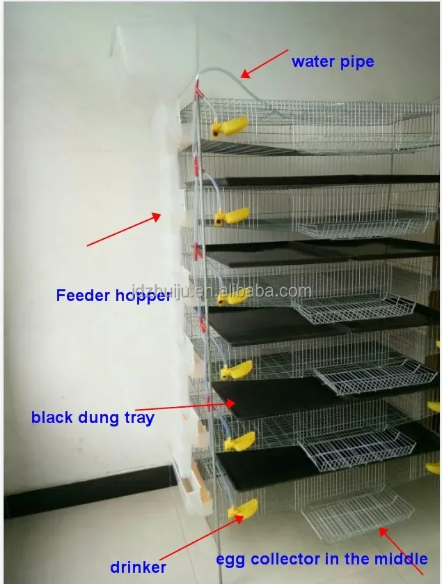 قفص السمان الشبكي السلكي المتين/قفص بطارية الدواجن HJ-QC400A #3