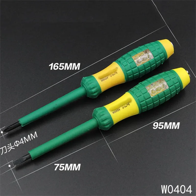 Imagem -03 - Caneta Elétrica Profissional do Teste da Tensão da Indústria da Sonda do Detector de Energia da Chave de Fenda da Pena do Verificador 4x75 mm 220v